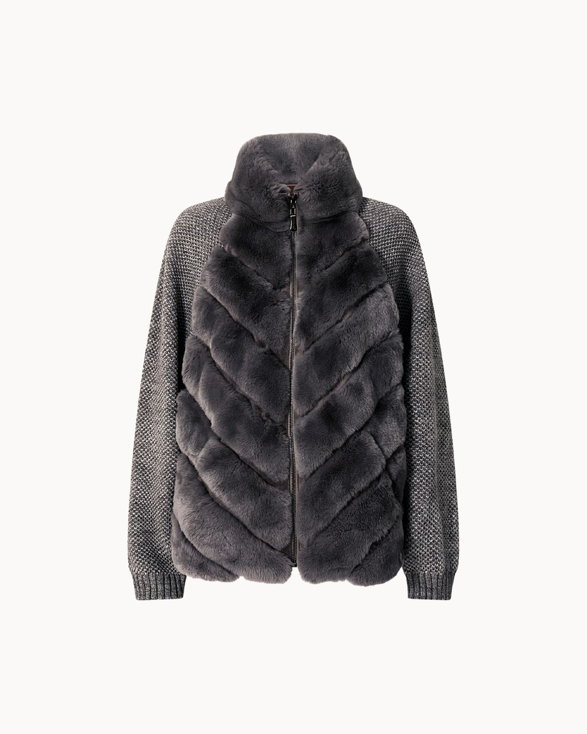 Cenya Fur Jacket - Frosted Greige