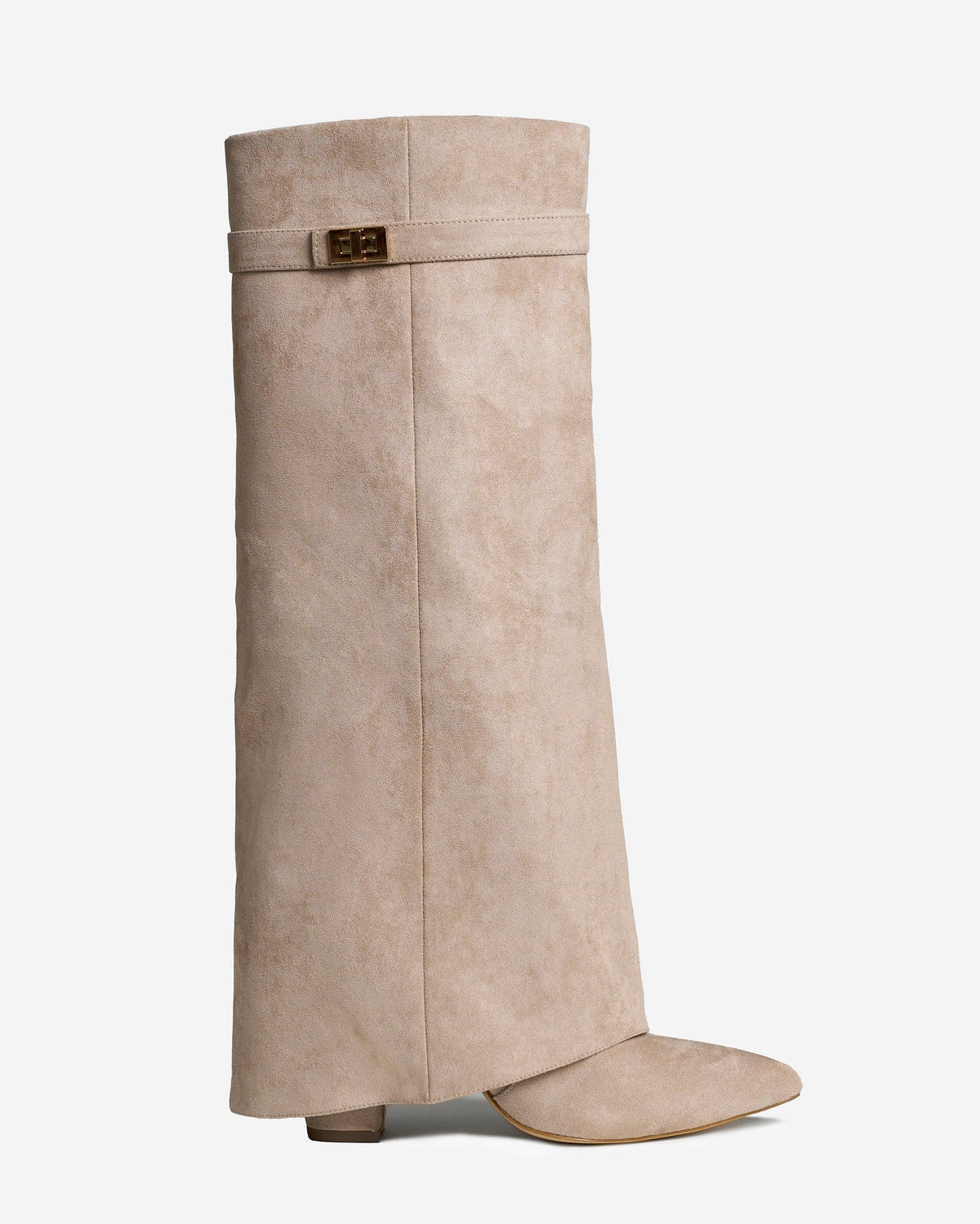 Mirelle Suede knee high boots - Beige