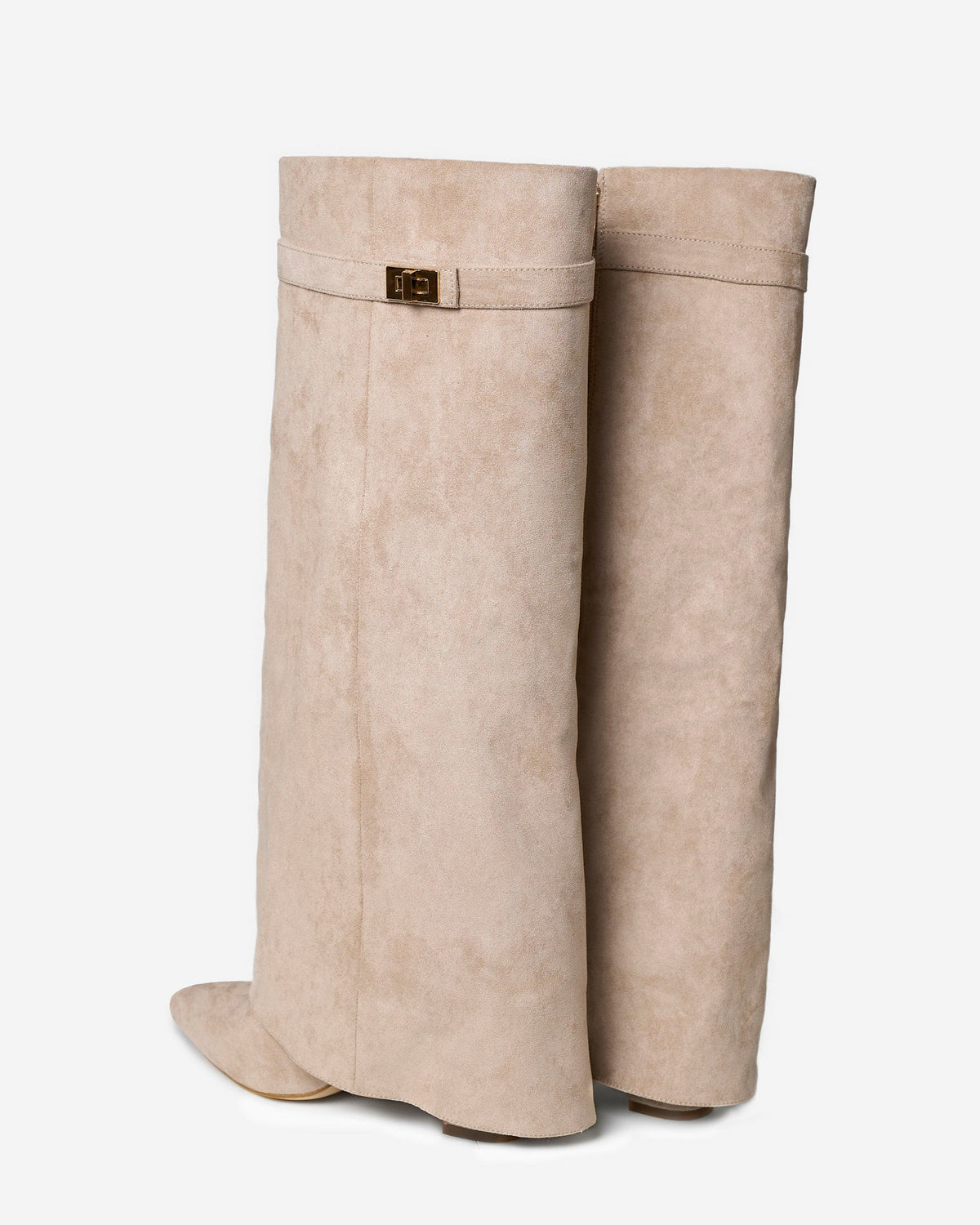 Mirelle Suede knee high boots - Beige